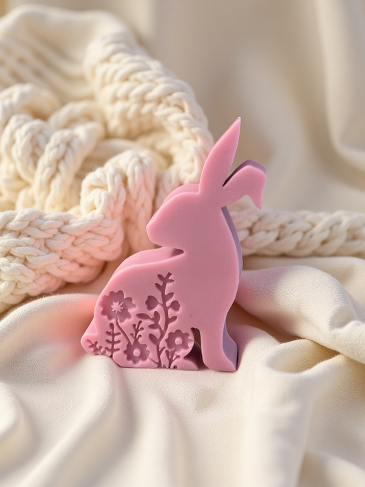 Bougie Lapin Fleuri