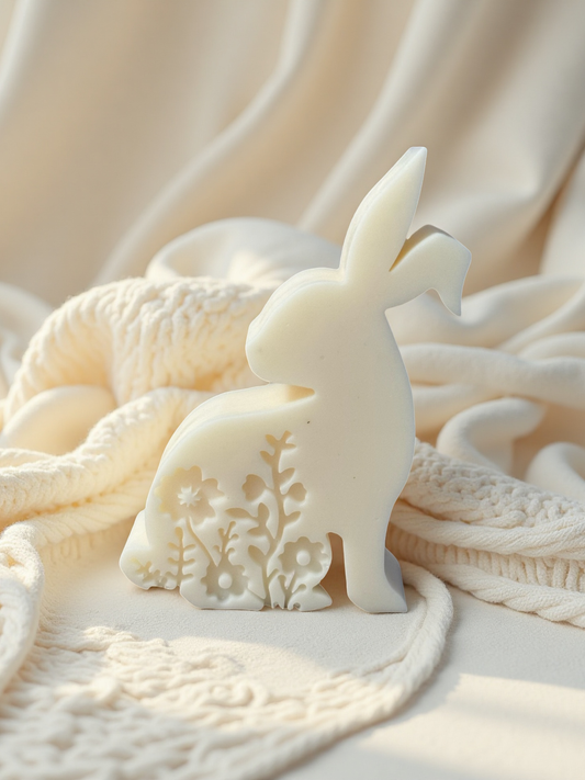 Bougie Lapin Fleuri