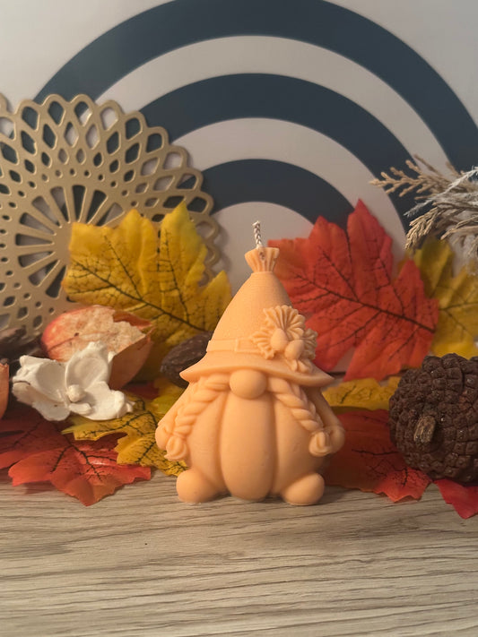 Bougie Gnome Citrouille