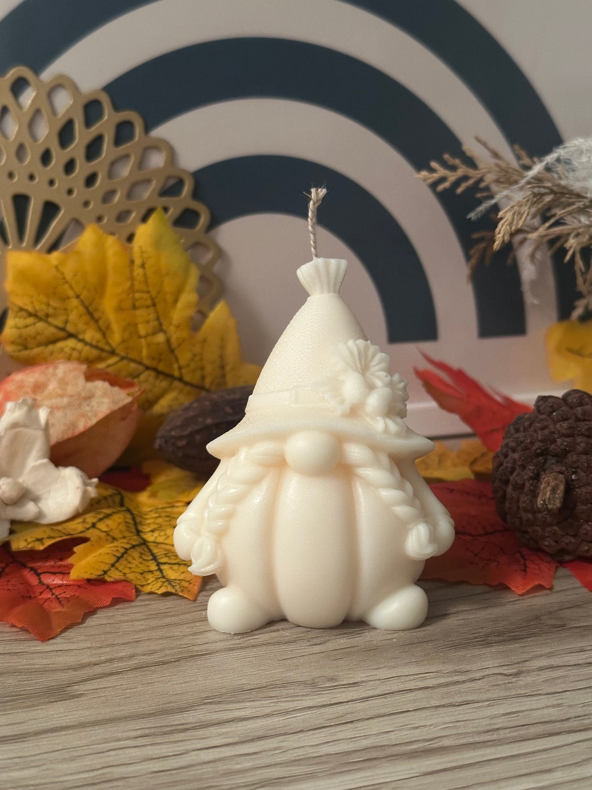 Bougie Gnome Citrouille