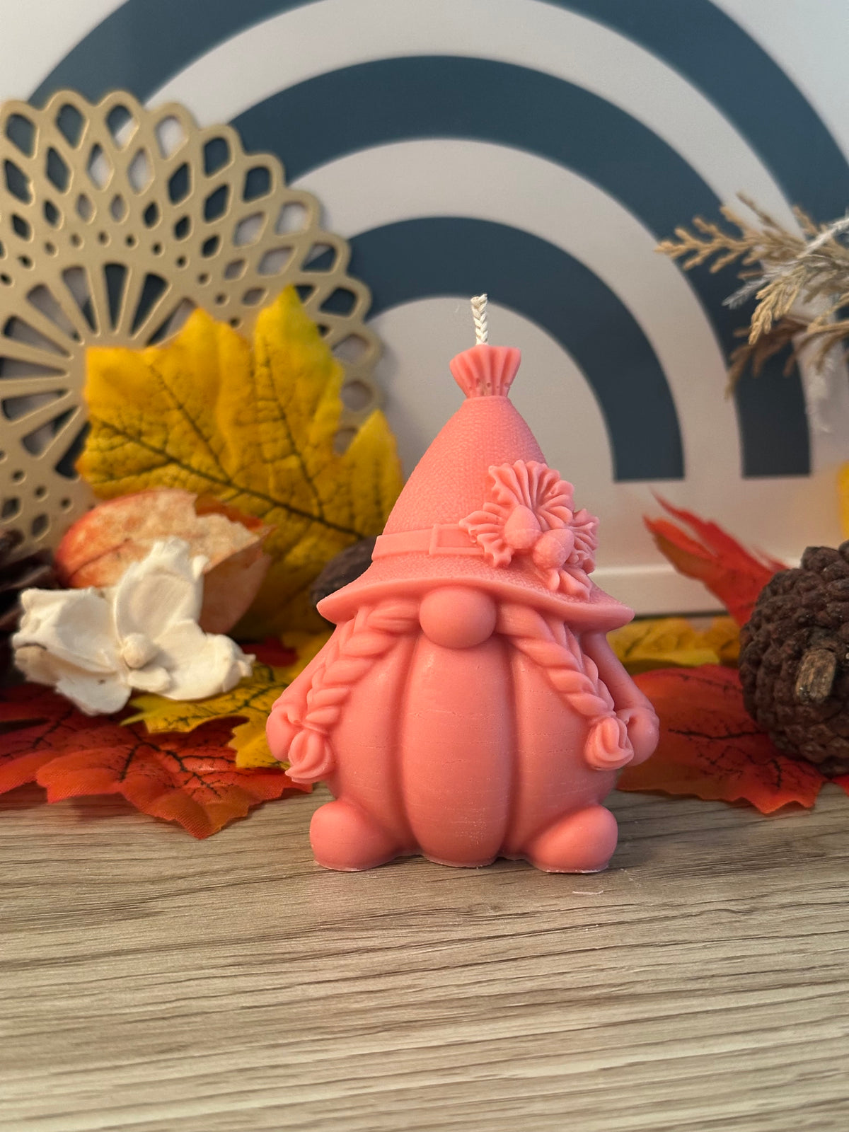 Bougie Gnome Citrouille