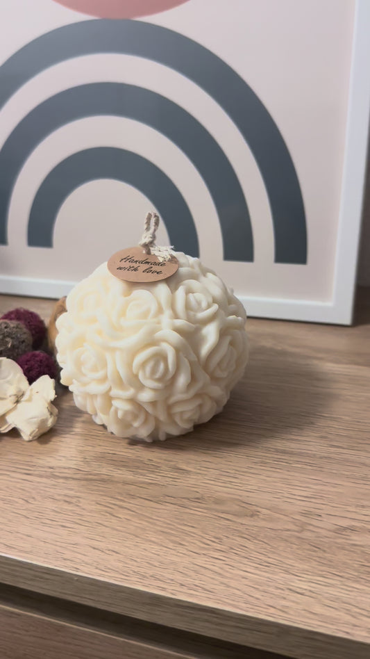 Bougie Boule Fleur, parfum aux choix